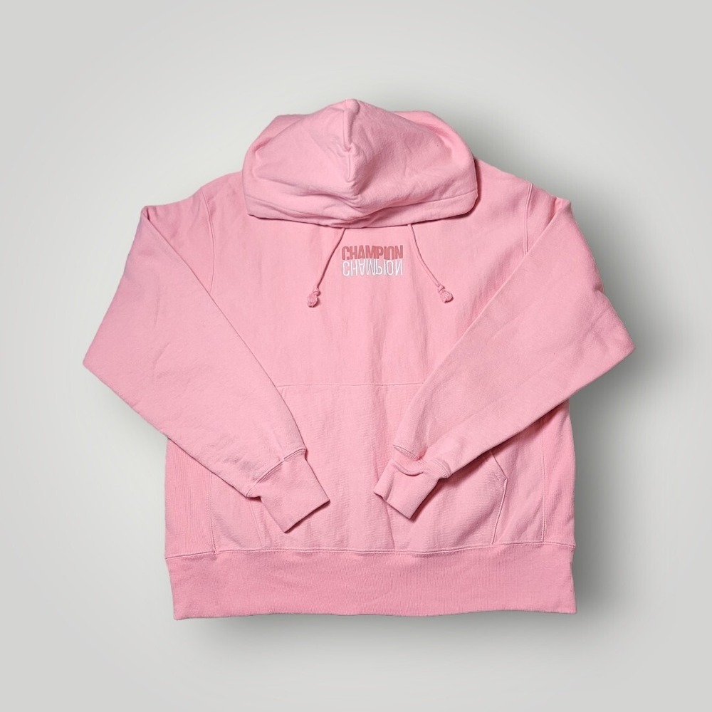 Champion Reverse Weave Hoodie Adult Medium Vintage Pink Blank Sweatshirt Y2k